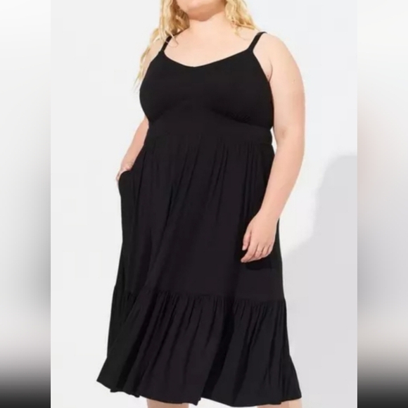 plus size a line dresses for women Flowy Long Sleeve V Neck丨Moon Wood Dress to Impress Black y2k Size:US 14 / UK 18 / EU 44 (XL)